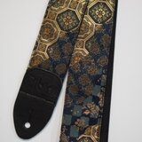 京都金襴＊エスニック金襴　帆布ギターストラップ