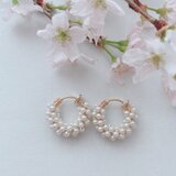 miniサイズ＊Winter pearl イヤリング