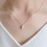 2粒のあこや真珠 ベビーパール ネックレス K10 K18