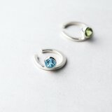 澄んだ青い輝き イヤーカフ ブルートパーズ Silver925 ◇ 天然石イヤーカフ（217）