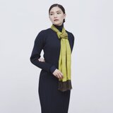 【SALE】工房織座 ストール ITO CONTRAST イエローカーキの画像