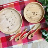 出産祝い 離乳食 命名プレート & メモリアルプレート　干支柄　　♡ 名入れ  ♡ 男の子   女の子