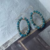 ブルーアパタイトオーバルピアス