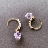 amethyst/アメジスト/ムーンストーン/star/星/ピアス/14kgf
