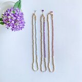 パール･天然石シルクコードノットネックレス/14kgf/淡水パール