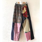 着物・浴衣リメイクサルエルパンツ　牡丹の画像