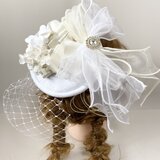 トークハット　トーク帽　カクテルハット　ヘッドドレス　ビジュー