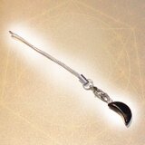 開波月幸運黒曜聖石：護符 占い 開運 金運 霊石 仕事運 スマホストラップ 新品 希少