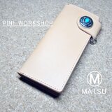 バイカーズロングウォレット 長財布 コンチョ メンズ レディース ライダー 本革 ヌメ革 サドルレザー PWW1