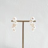 ＊粒々雫のコットンパール＊ピアス イヤリング