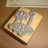 木彫りのはんこ　【蓮（ハス）】の画像