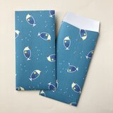 【青色】推し色☆クリームソーダのポチ袋(お札が折らずに入る)の画像