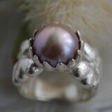 赤つめ草の花お姫様リングの画像