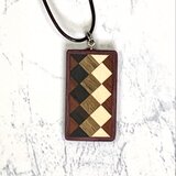 カラフルひし形寄木のペンダント (B)