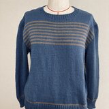 カーキストライプのセーター