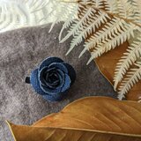 denimrose broach* indigoblue〜デニムローズのブローチ