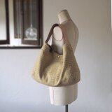 FUKURO　ショルダーバッグ 〜 L /　コットン　ツイード　からし