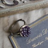 モザイクヴァイオレット　ヴィンテージガラスの指輪　　　　「Yolande　ヨランド」