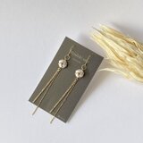 ◆ビジュー 水引◆ピアス◆白金◆ウエディングにも