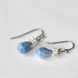 《再販》10月天然石♦︎Blue opal♦︎ピアス/イヤリング