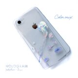 ホログラムver 005 クラゲ iPhoneケース スマホケース iPhone16〜 海月 アート キラキラ クリアの画像
