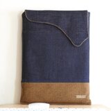 ノートパソコンケース type8 サイズと配色のフルカスタムモデル　帆布　岡山産デニム