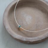 Karen silver neklace  / ターコイズ×ハーキマーダイヤモンドの画像