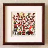 木版画「Little things」額付きの画像