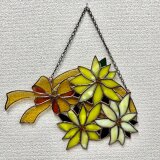 クリスマスパネル　ポインセチア（イエロー）