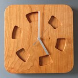 掛け時計（木製・無垢）Wood Wall Clock WS-S1　ブラックチェリー