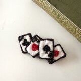 ブローチ【トランプカード】黒