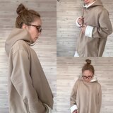 a.myu ウールコットンのワッフル素材ボアのパーカー