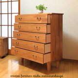 5DRS Wide-chest antique 天然木箪笥‼️引出しワイドの画像