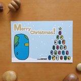 クリスマスのポストカード　くちびるくん　5枚セットの画像