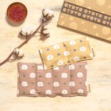 温活＊ほっこりぽかぽか あずきカイロ2個セット│お腹用レギュラーサイズ＆目元用ミニサイズ＊mofumofu-wanko 犬柄の画像