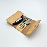 スマートキーキーケース/4連タイプ　 ヌメ革：ナチュラル【選べるステッチカラー】(r400)