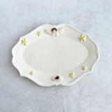 陶刻輪花皿「天使とひとときⅠ」の画像