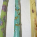 押し花キャンドル3本組