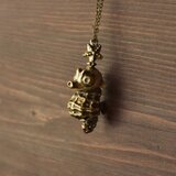 ＊受注制作＊ タツノオトシゴちゃんネックレス《ヒトデ付き》鳴らないタイプ