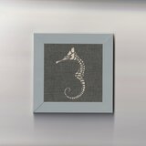 タツノオトシゴの切り絵の画像