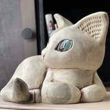 子猫の置物　グレー白トビの画像