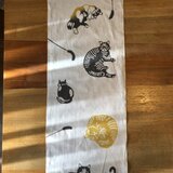 手ぬぐい (猫と猫じゃらし/ 開運まねき猫)の画像