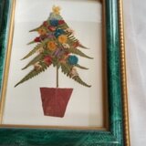 押し花 クリスマスツリー