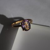 amethyst oval flower ring 12号