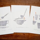 銅版画コラージュ【スープ】の画像