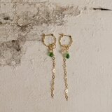 Swing|グリーンガーネットのチャームピアス