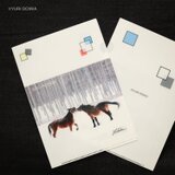木曽馬クリアファイル　（作品タイトル：雪遊び）の画像
