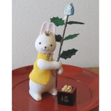 正絹節分飾り【福福うさぎ  うきうき　節分セット】正絹縮緬人形　柊鰯　豆まき　コンパクト　玄関飾り　置き物の画像