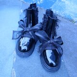 リボンリメイクシューズ9009 meikeiin リメイクハンドメイド