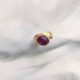 K18YGメッキ パープルサファイアリング